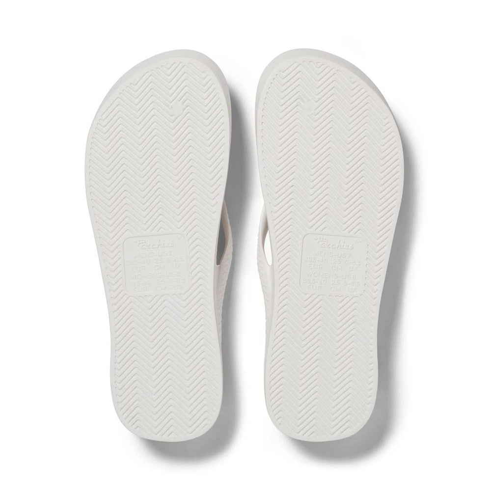  White - Arch Support Flip Flops 