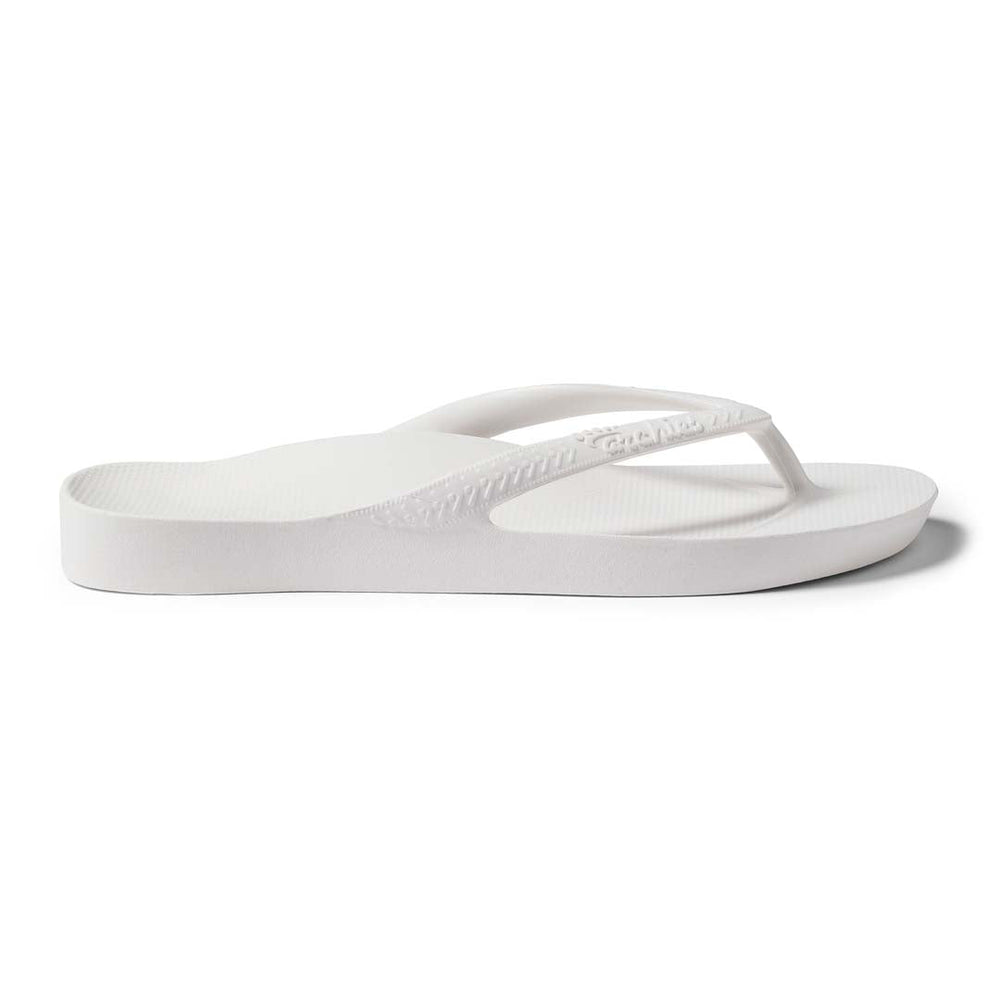  White - Arch Support Flip Flops 