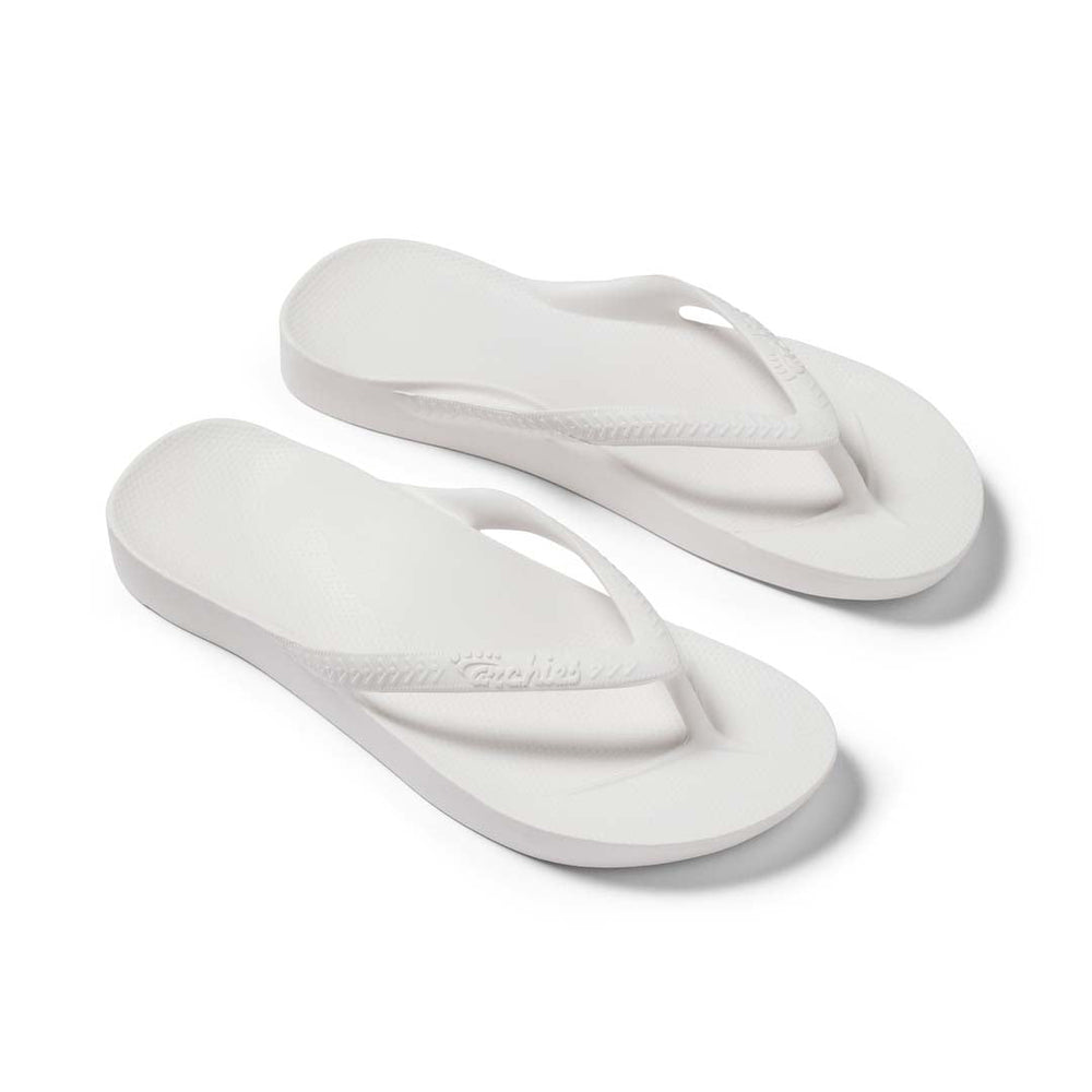  White - Arch Support Flip Flops 